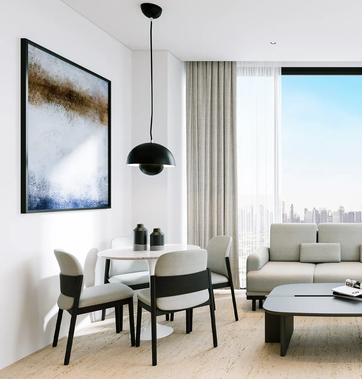 Santorini Residences by Loutraki: interior living, photo 2 of 12