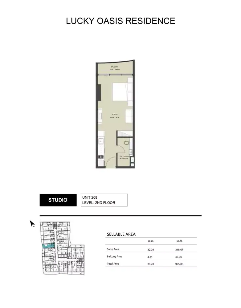 Lucky Oasis Residence: floorplan, photo 5 of 6