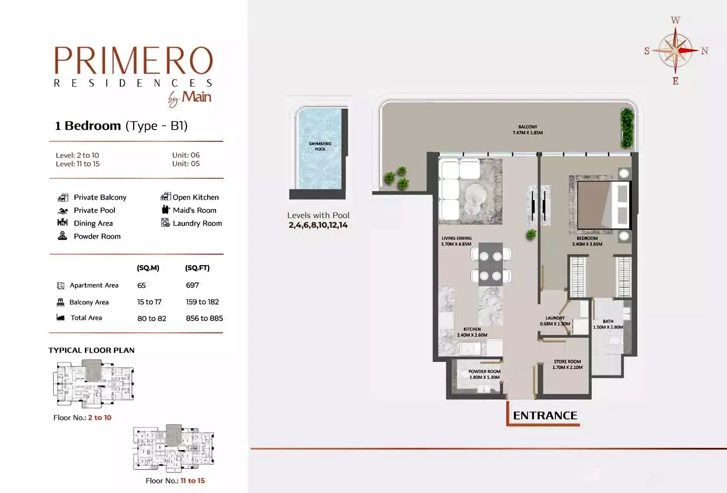 Primero Residences by Main Realty: floorplan, photo 11 of 12