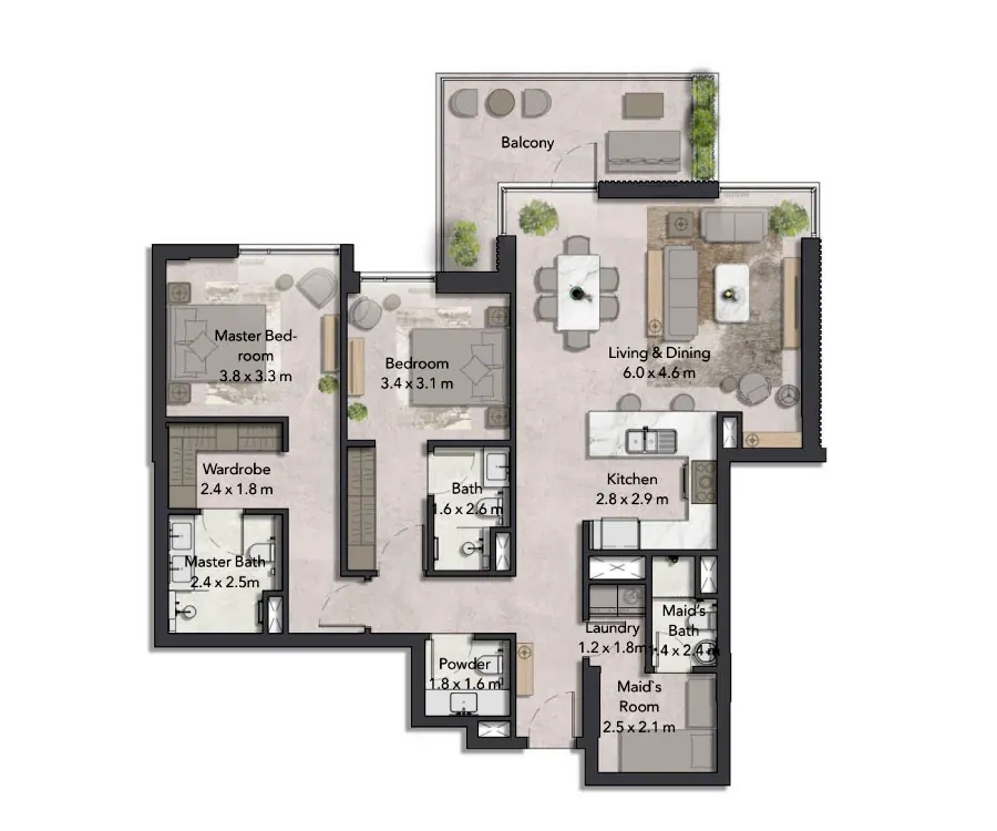 Cilia at Ghaf Woods: floorplan, photo 10 of 12