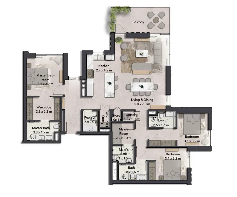 Cilia at Ghaf Woods: floorplan, photo 11 of 12
