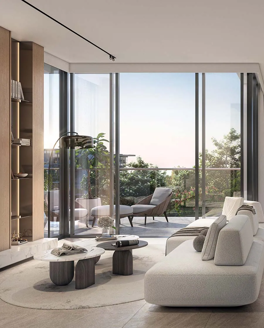 Serra at Ghaf Woods: interior living, photo 4 of 12