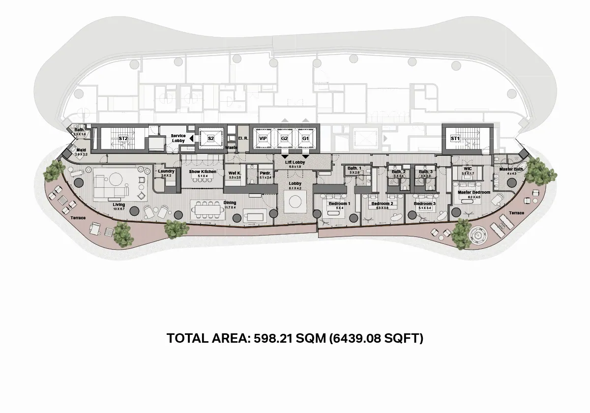 Bulgari Lighthouse: floorplan, photo 7 of 9