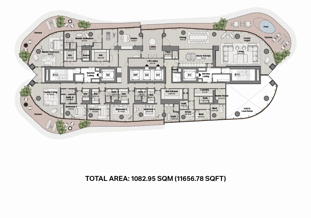 Bulgari Lighthouse: floorplan, photo 8 of 9