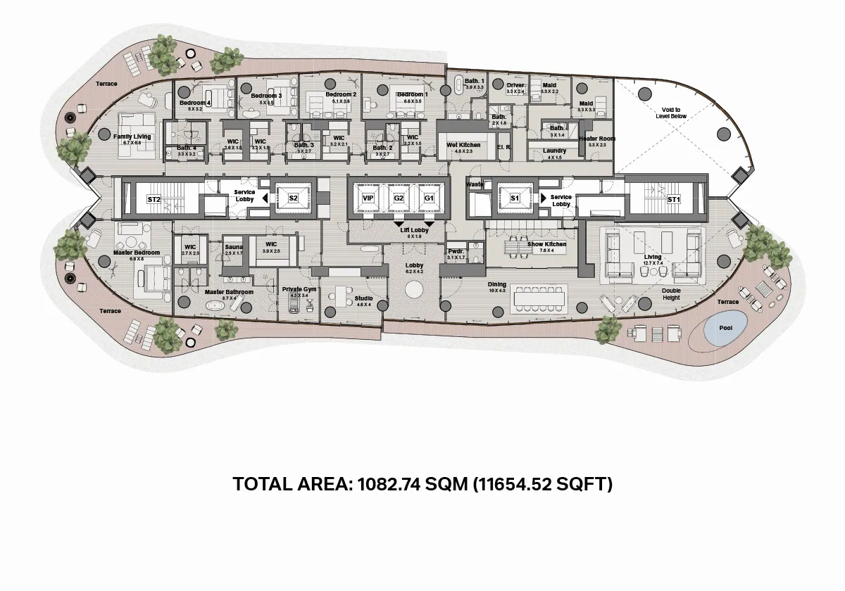 Bulgari Lighthouse: floorplan, photo 9 of 9