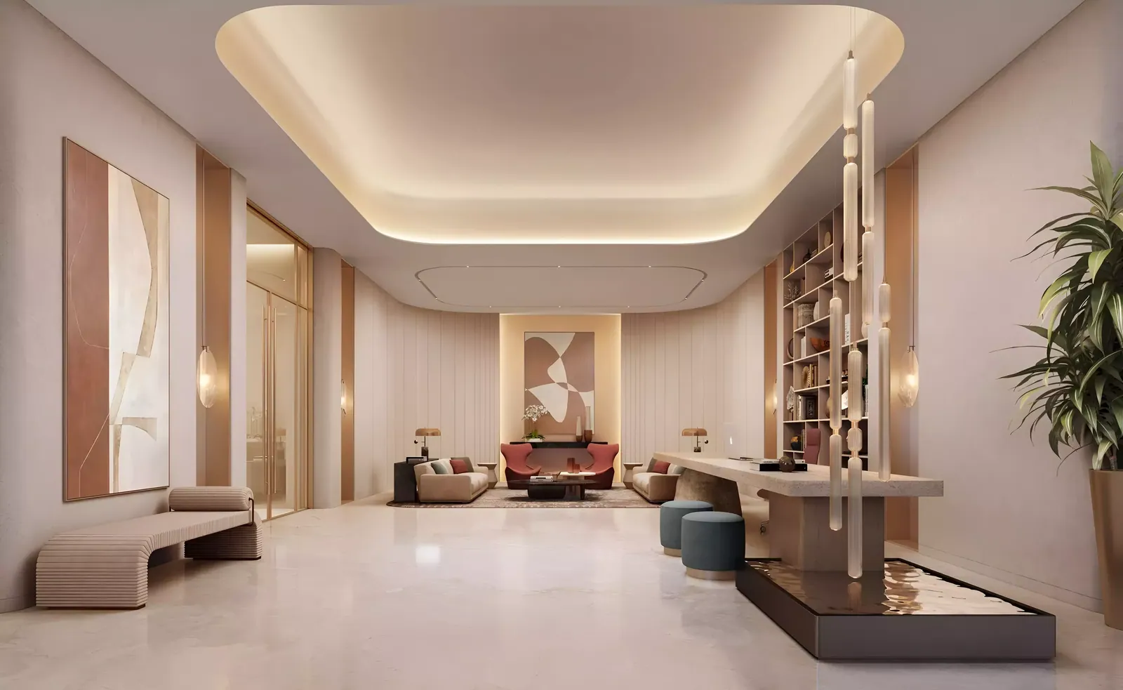 Palm Beach Towers: interior living, photo 9 of 10
