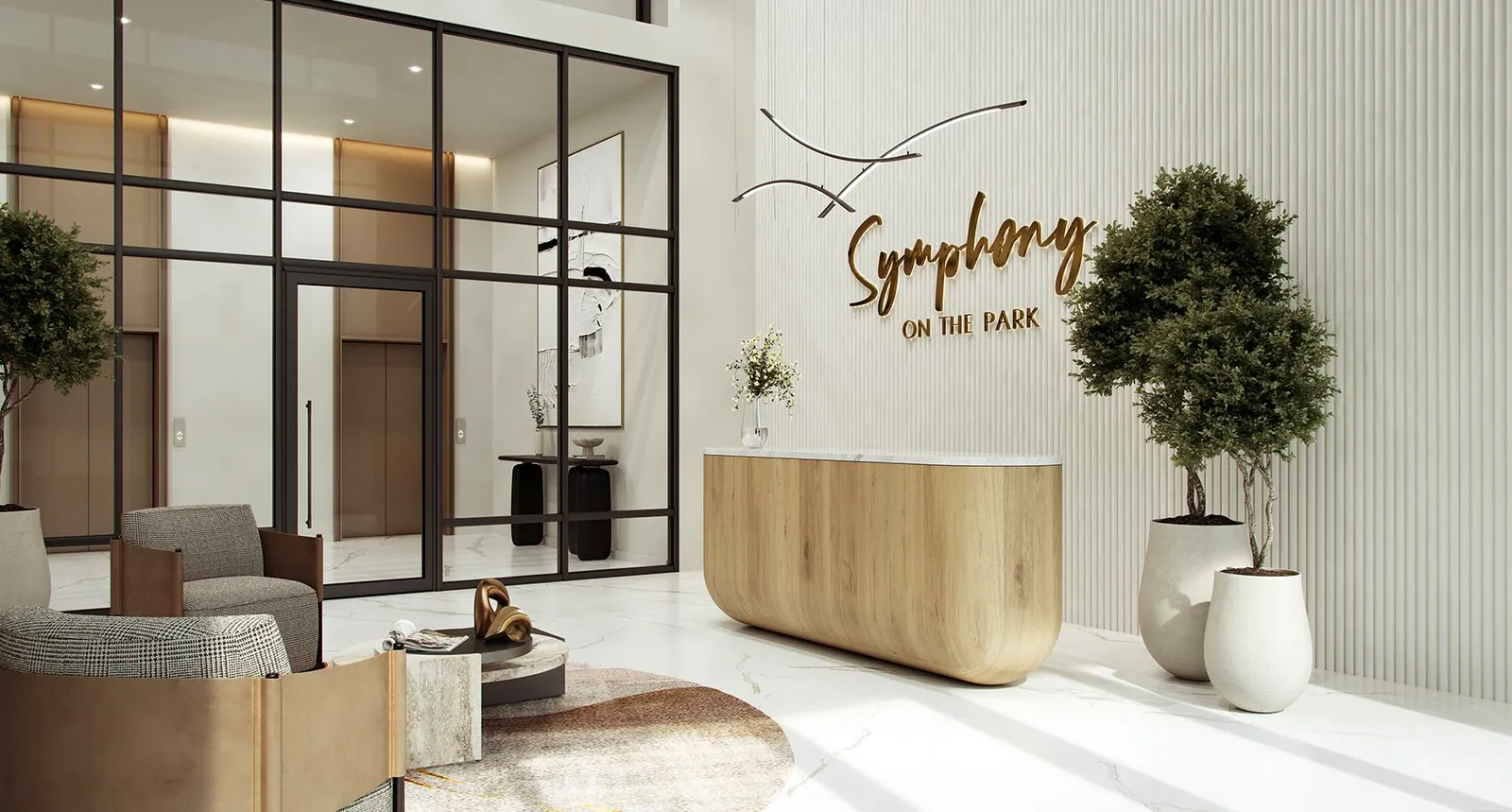 Symphony on the Park: interior living, photo 8 of 12