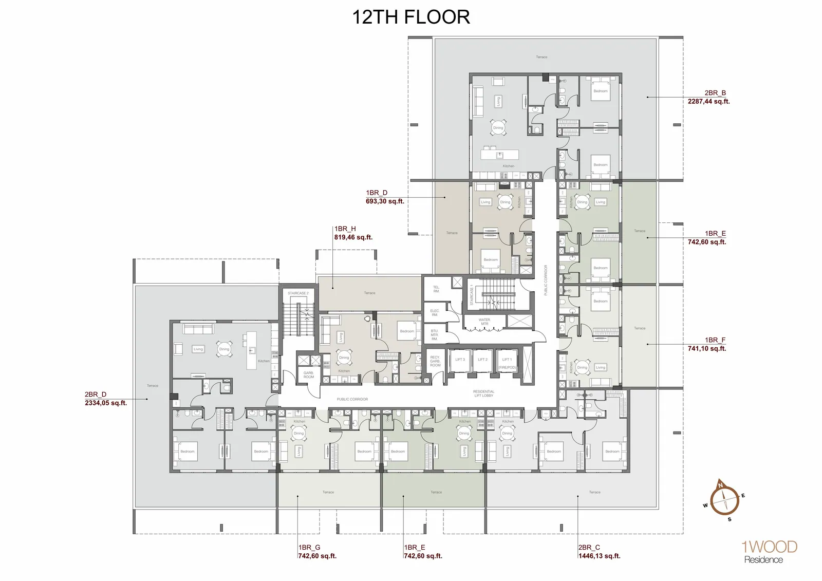 1WOOD Residence 2: floorplan, photo 12 of 12