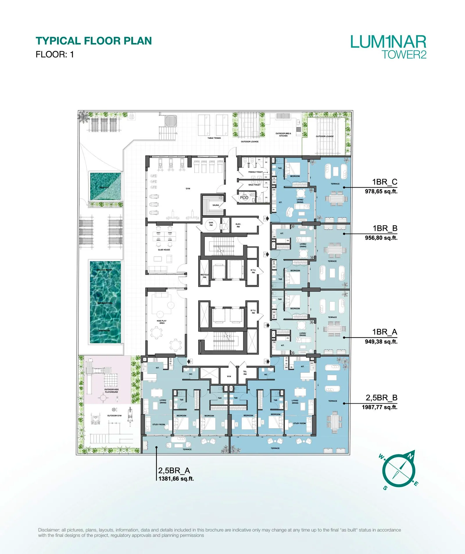 LUM1NAR Tower 2: floorplan, photo 11 of 12