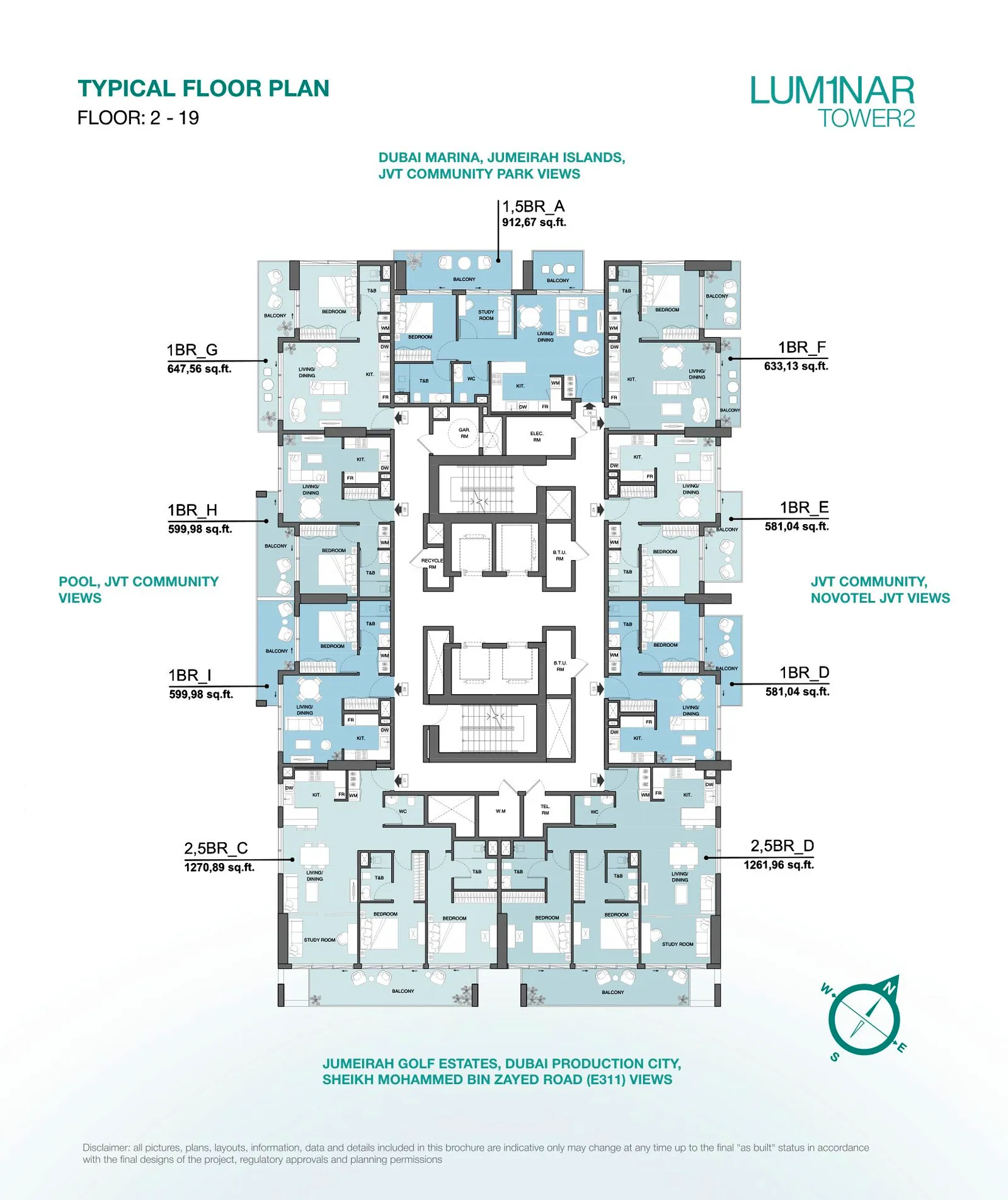 LUM1NAR Tower 2: floorplan, photo 12 of 12