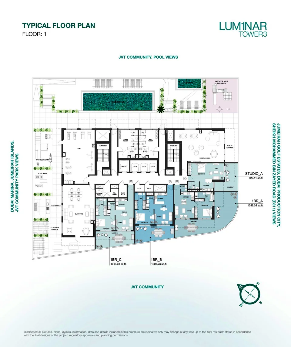 LUM1NAR Tower 3: floorplan, photo 11 of 12
