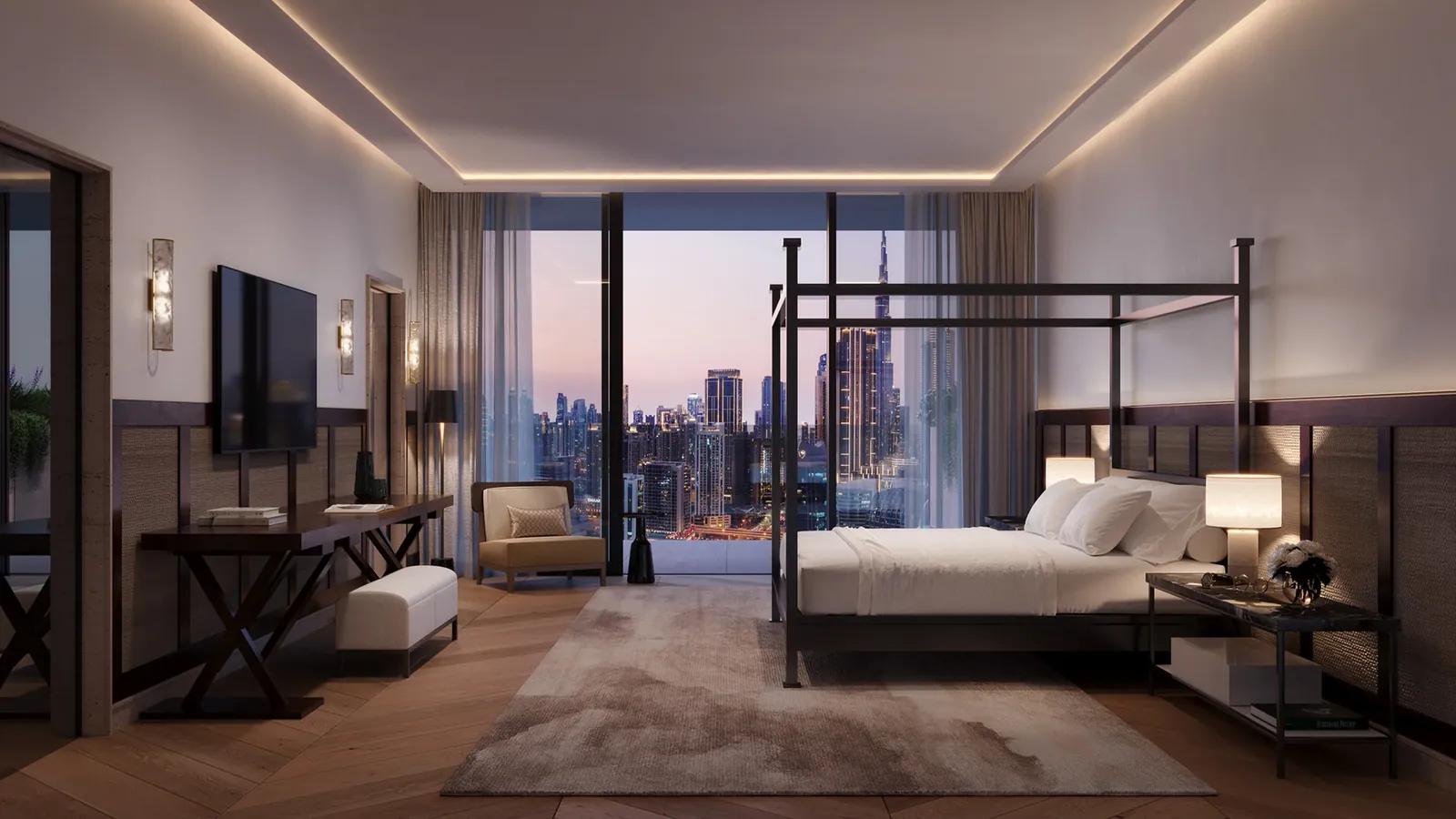 VELA, Dorchester Collection, Dubai: interior bedroom, photo 9 of 12