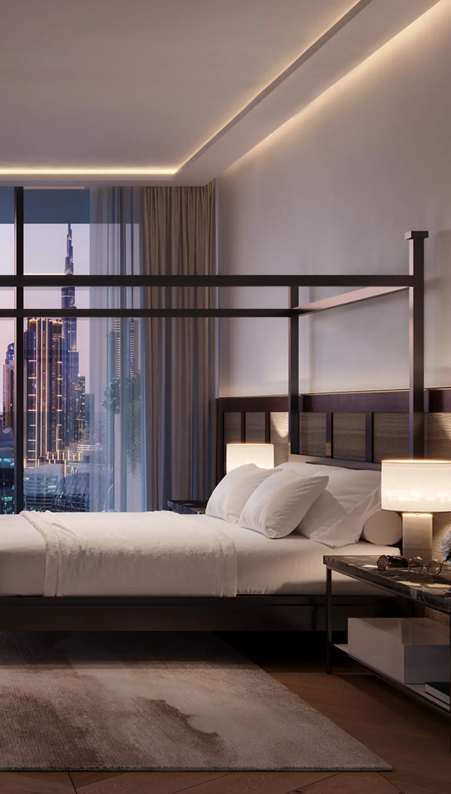 VELA, Dorchester Collection, Dubai: interior bedroom, photo 10 of 12