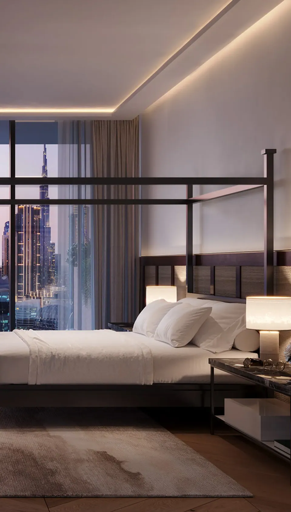 VELA, Dorchester Collection, Dubai: interior bedroom, photo 10 of 12