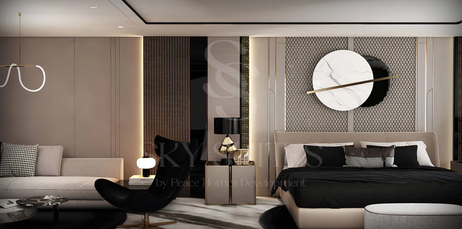 Sky Suites: interior living, photo 4 of 12