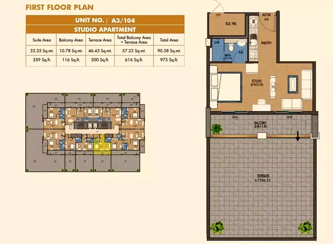 Purvanchal Triana Residences: floorplan, photo 6 of 8