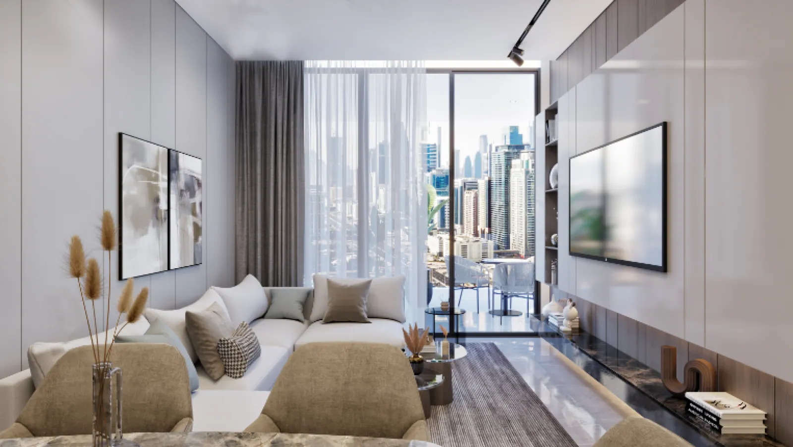 SAMANA Barari Twin Towers: interior living, photo 3 of 9