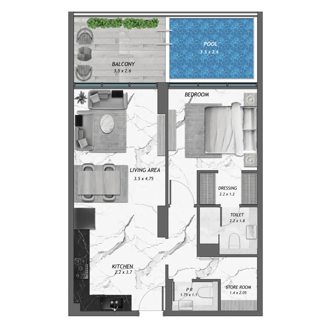 SAMANA California: floorplan, photo 8 of 9