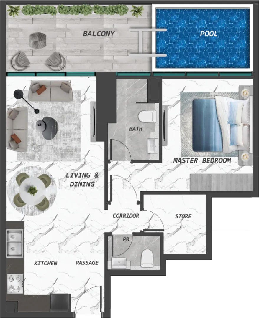SAMANA Lake Views: floorplan, photo 9 of 9