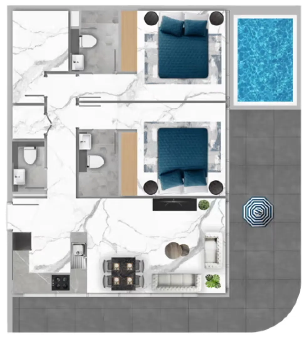 SAMANA Mykonos: floorplan, photo 7 of 10