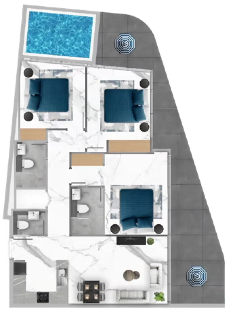 SAMANA Mykonos: floorplan, photo 8 of 10