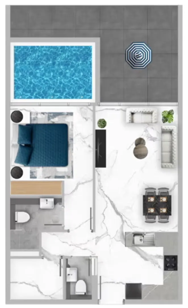 SAMANA Mykonos: floorplan, photo 9 of 10