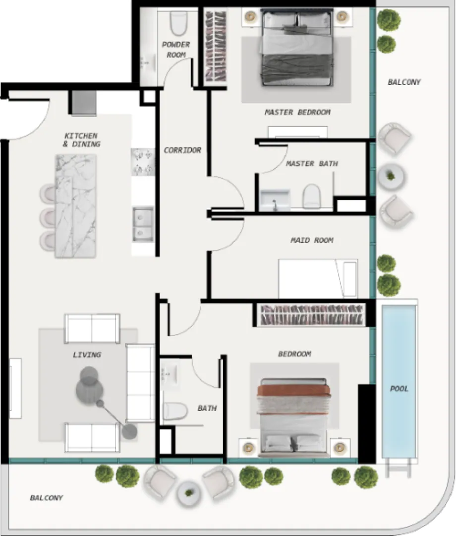 SAMANA Ocean Pearl 2: floorplan, photo 8 of 9