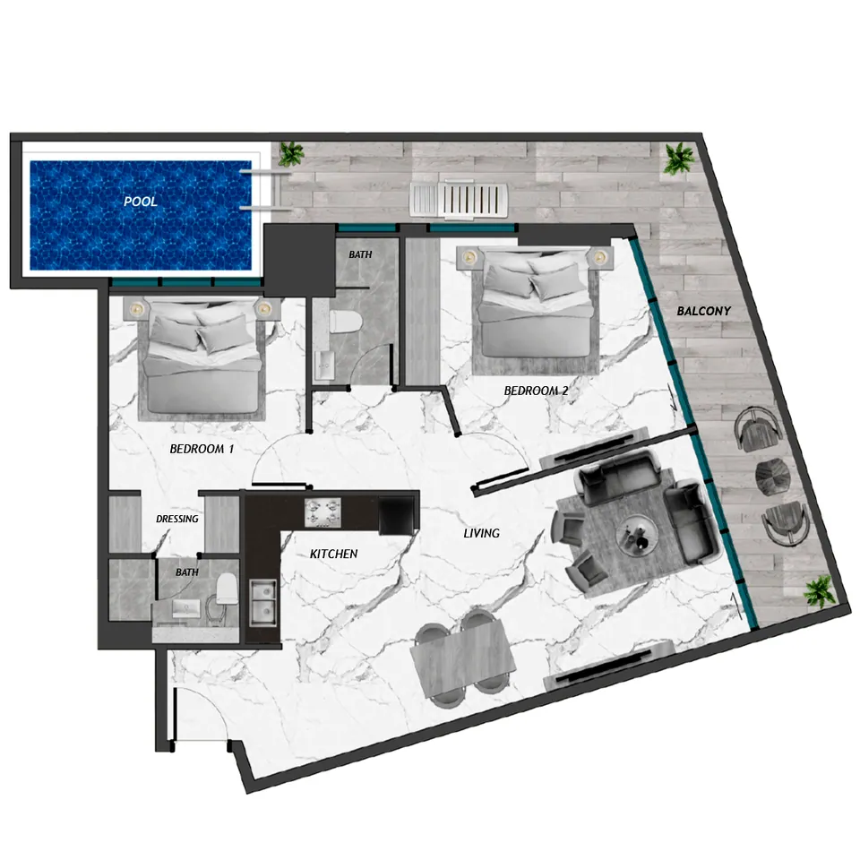 SAMANA Portofino: floorplan, photo 8 of 9