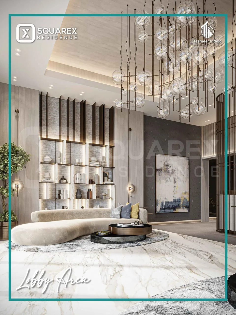 SquareX Residence: interior living, photo 9 of 12