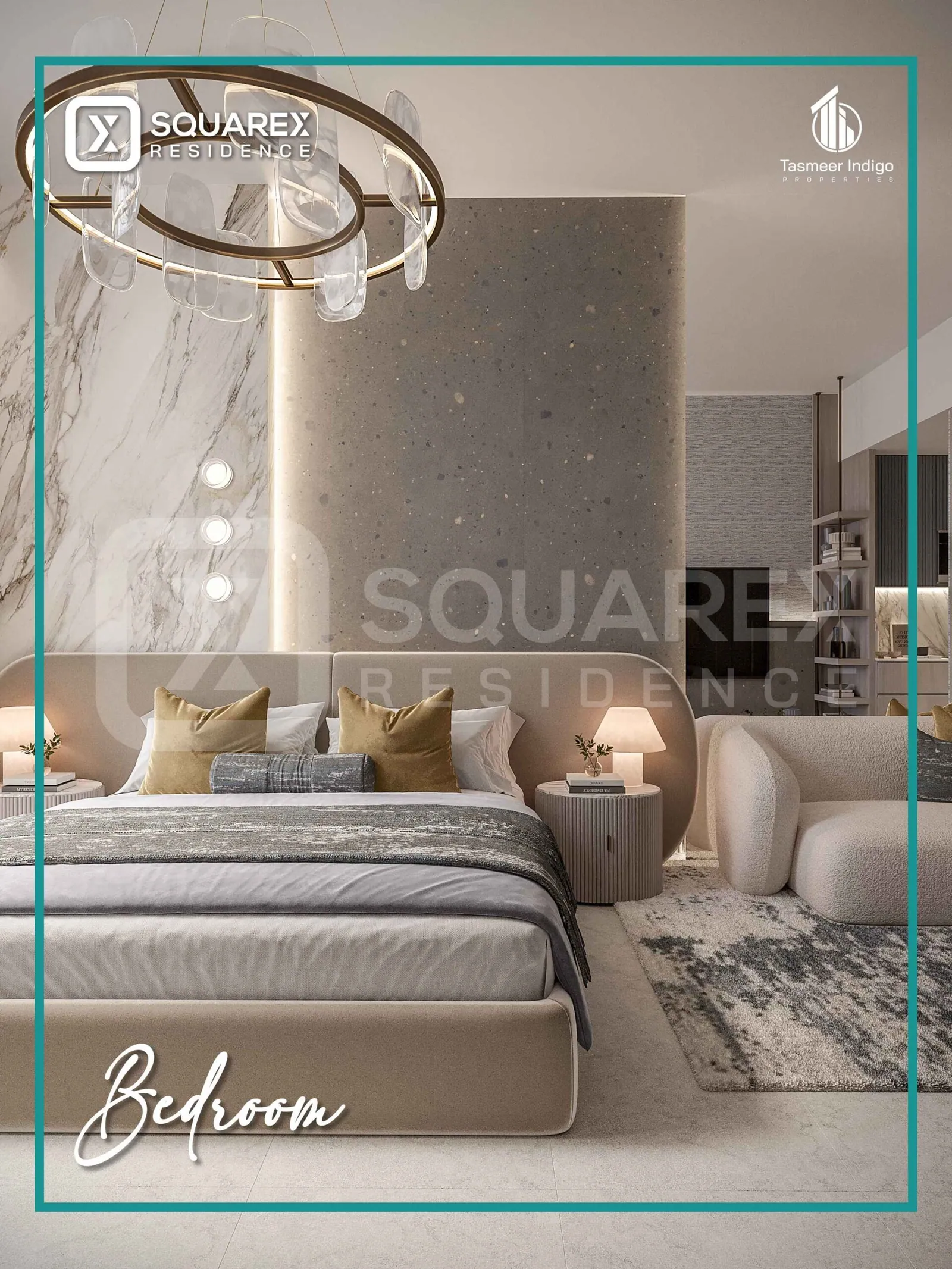 SquareX Residence: interior bedroom, photo 10 of 12