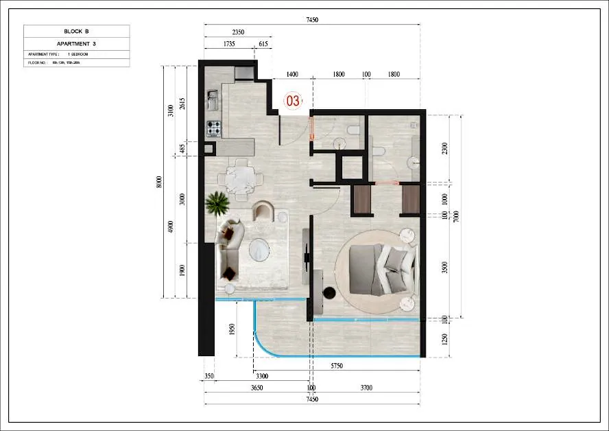 Guzel Towers: floorplan, photo 10 of 12