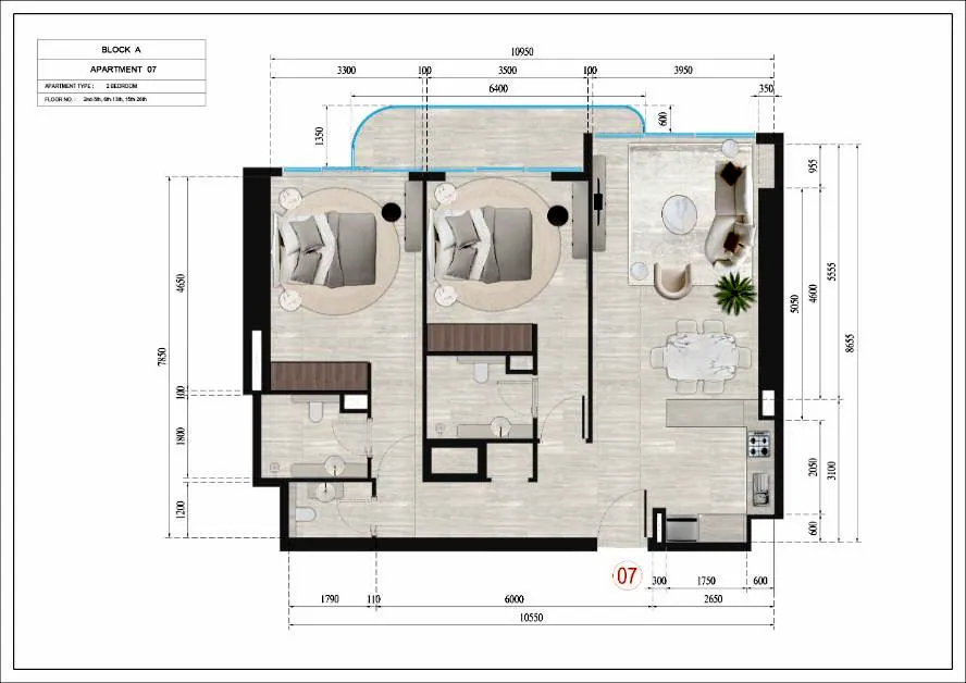 Guzel Towers: floorplan, photo 11 of 12