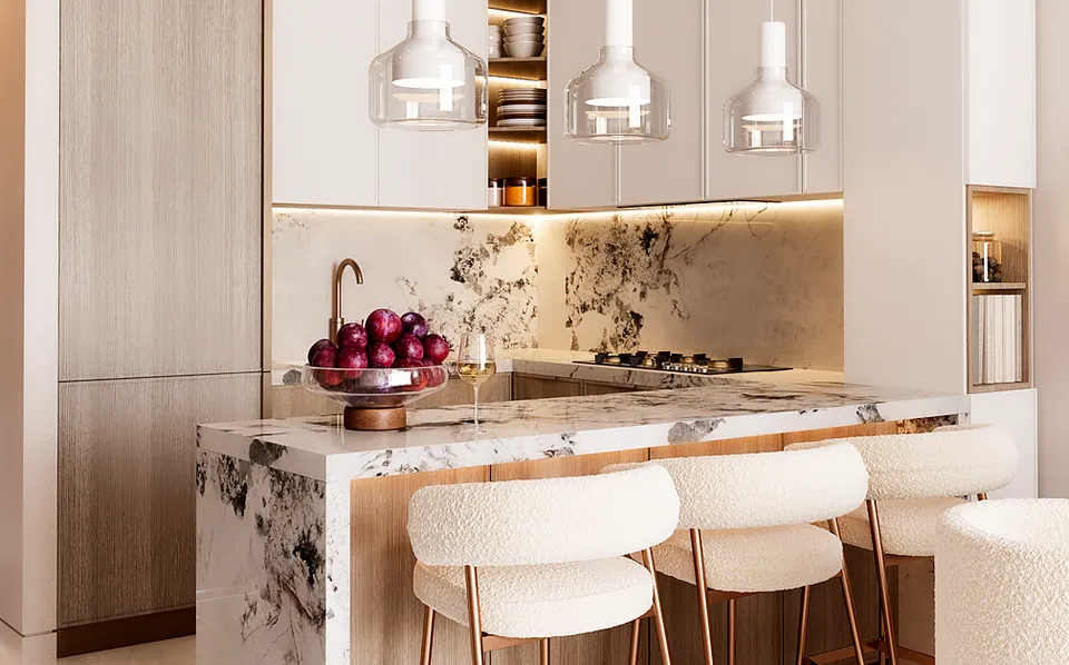 Jade Tower: interior kitchen, photo 7 of 10