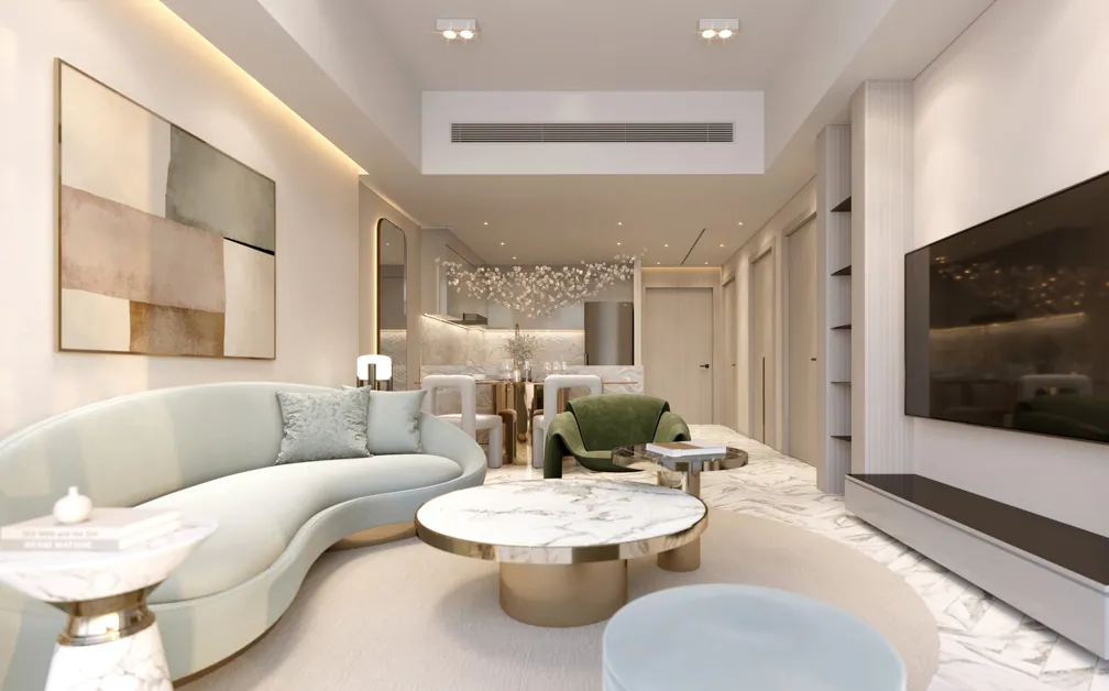 Red Square Tower: interior living, photo 4 of 12