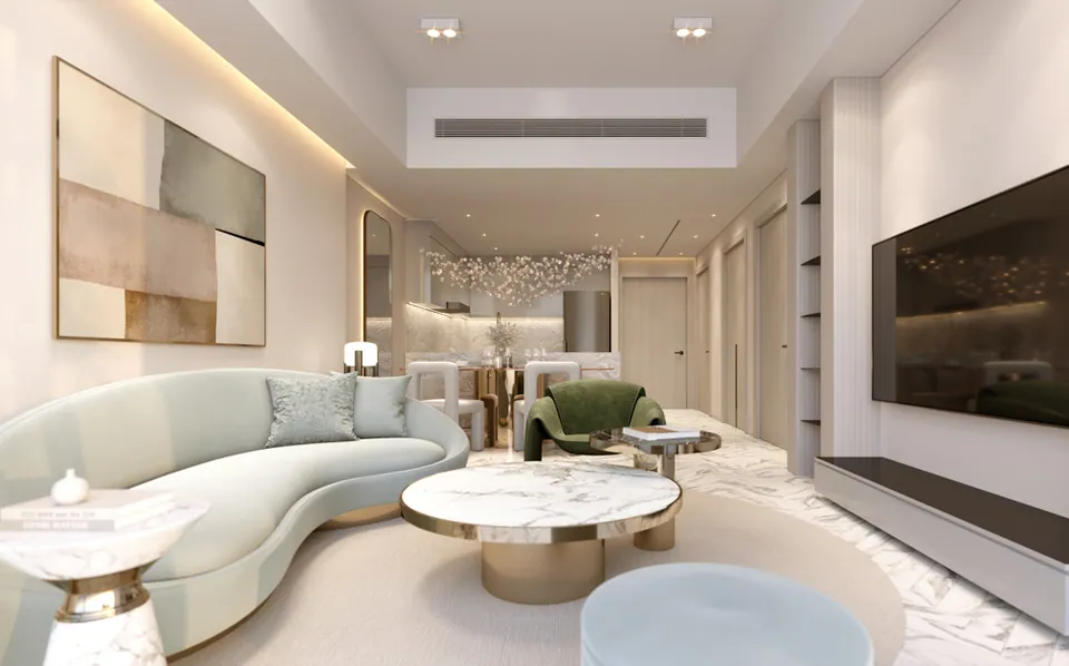 Red Square Tower: interior living, photo 4 of 12