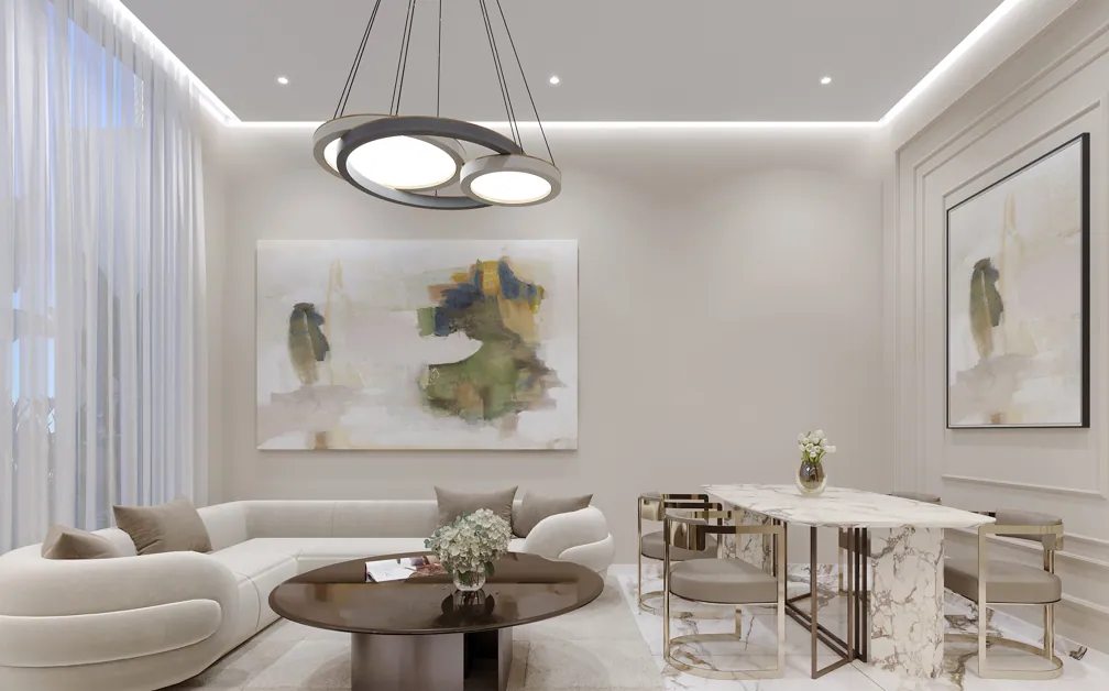 Volga Tower: interior living, photo 1 of 12