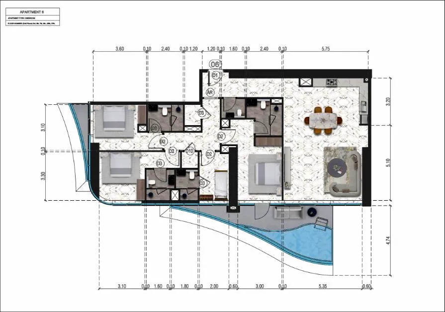 Volga Tower: floorplan, photo 9 of 12