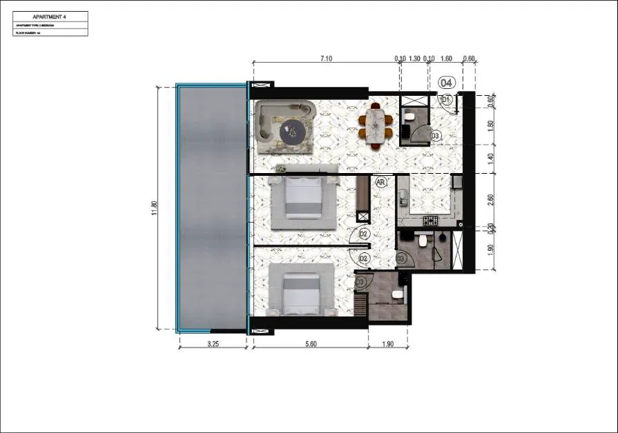 Volga Tower: floorplan, photo 11 of 12