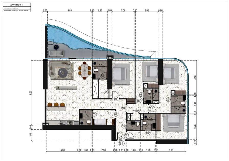 Volga Tower: floorplan, photo 12 of 12