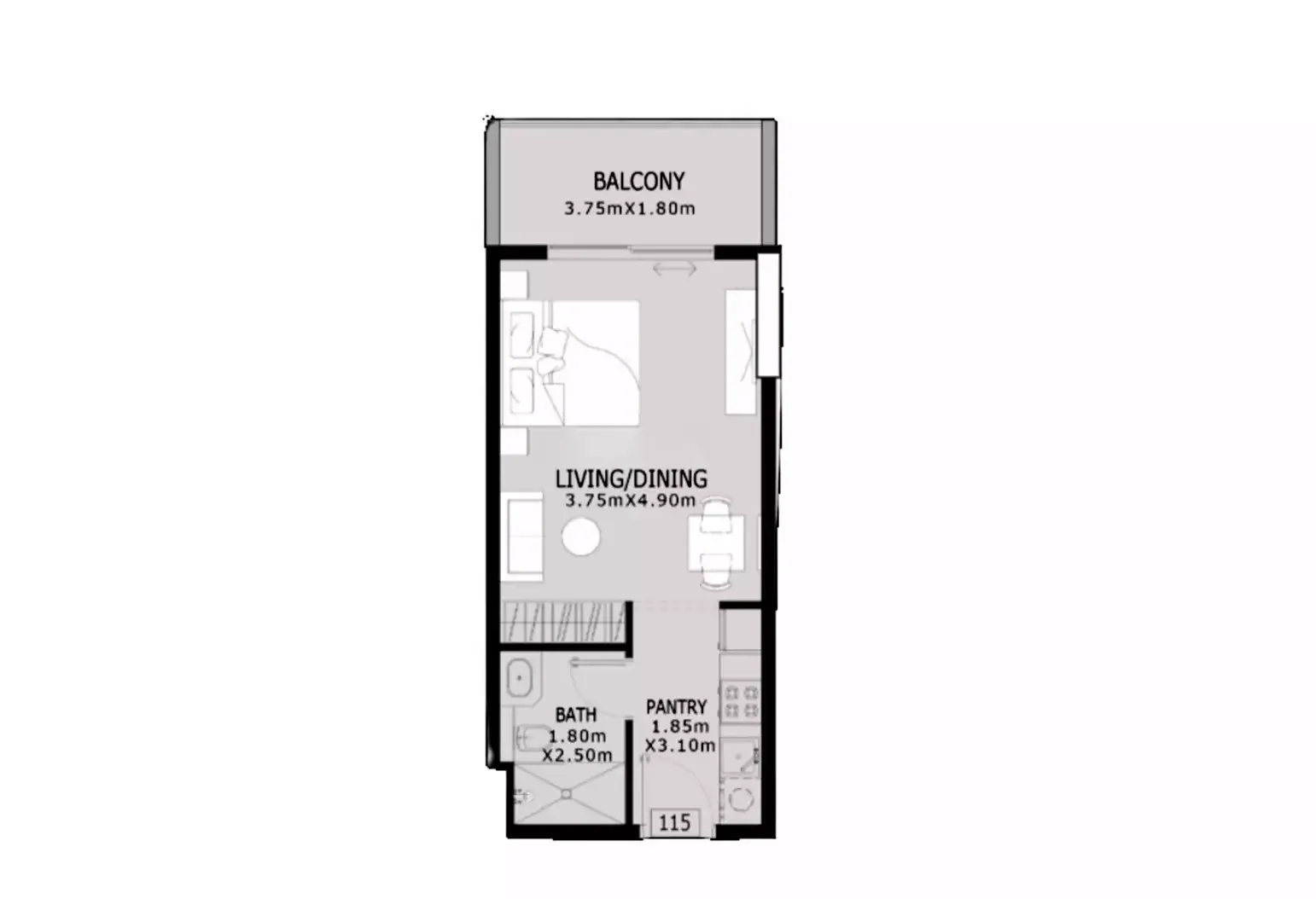Elevia Residences Phase 3: floorplan, photo 3 of 5