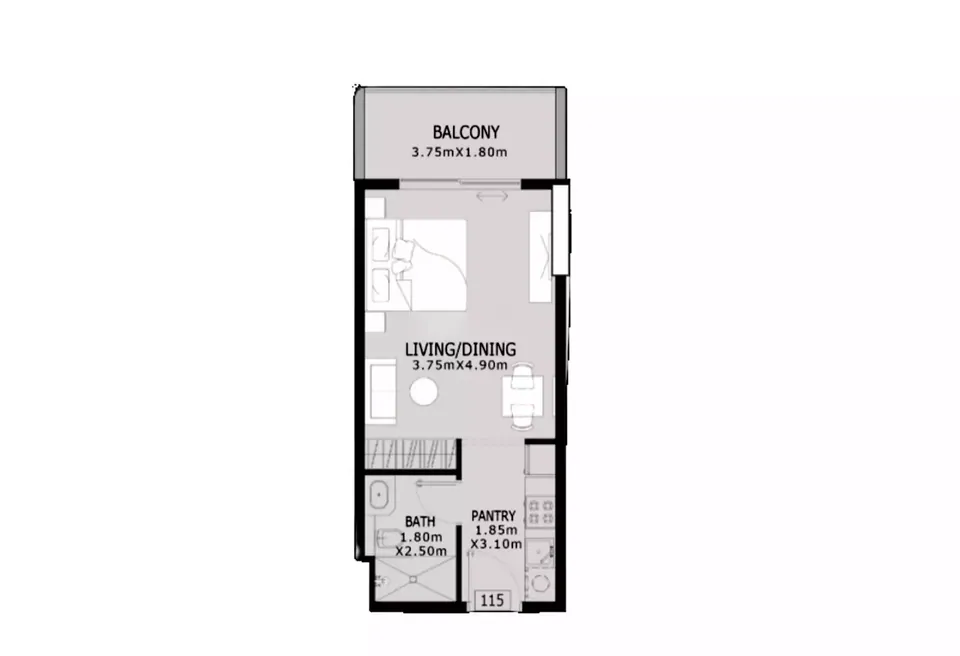 Elevia Residences Phase 3: floorplan, photo 3 of 5