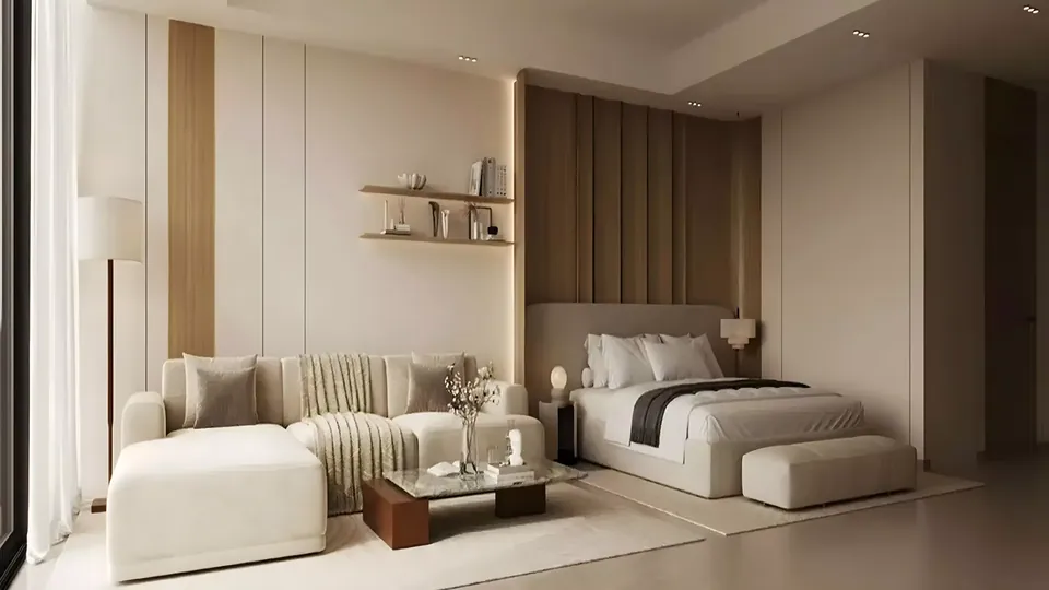West 5 Residences: interior living, photo 2 of 2