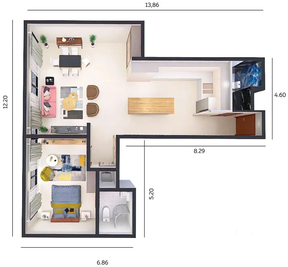 Zenith Tower J1: floorplan, photo 6 of 9