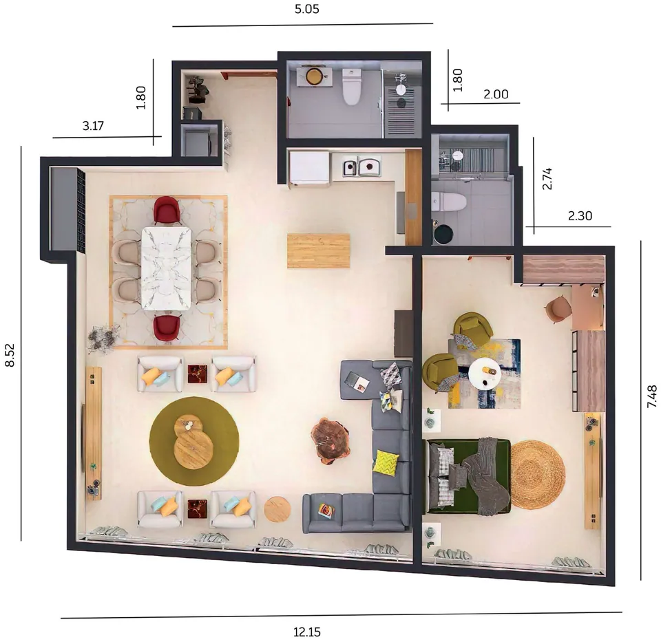 Zenith Tower J1: floorplan, photo 7 of 9