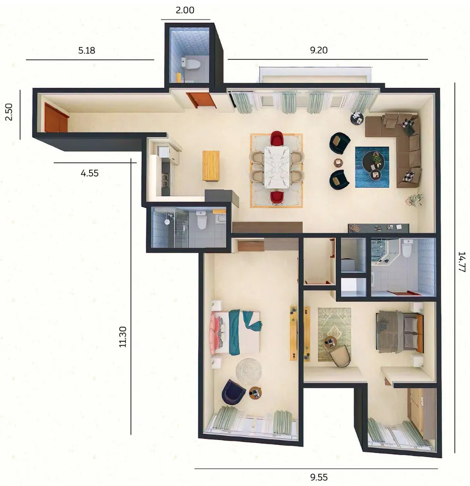 Zenith Tower J1: floorplan, photo 9 of 9